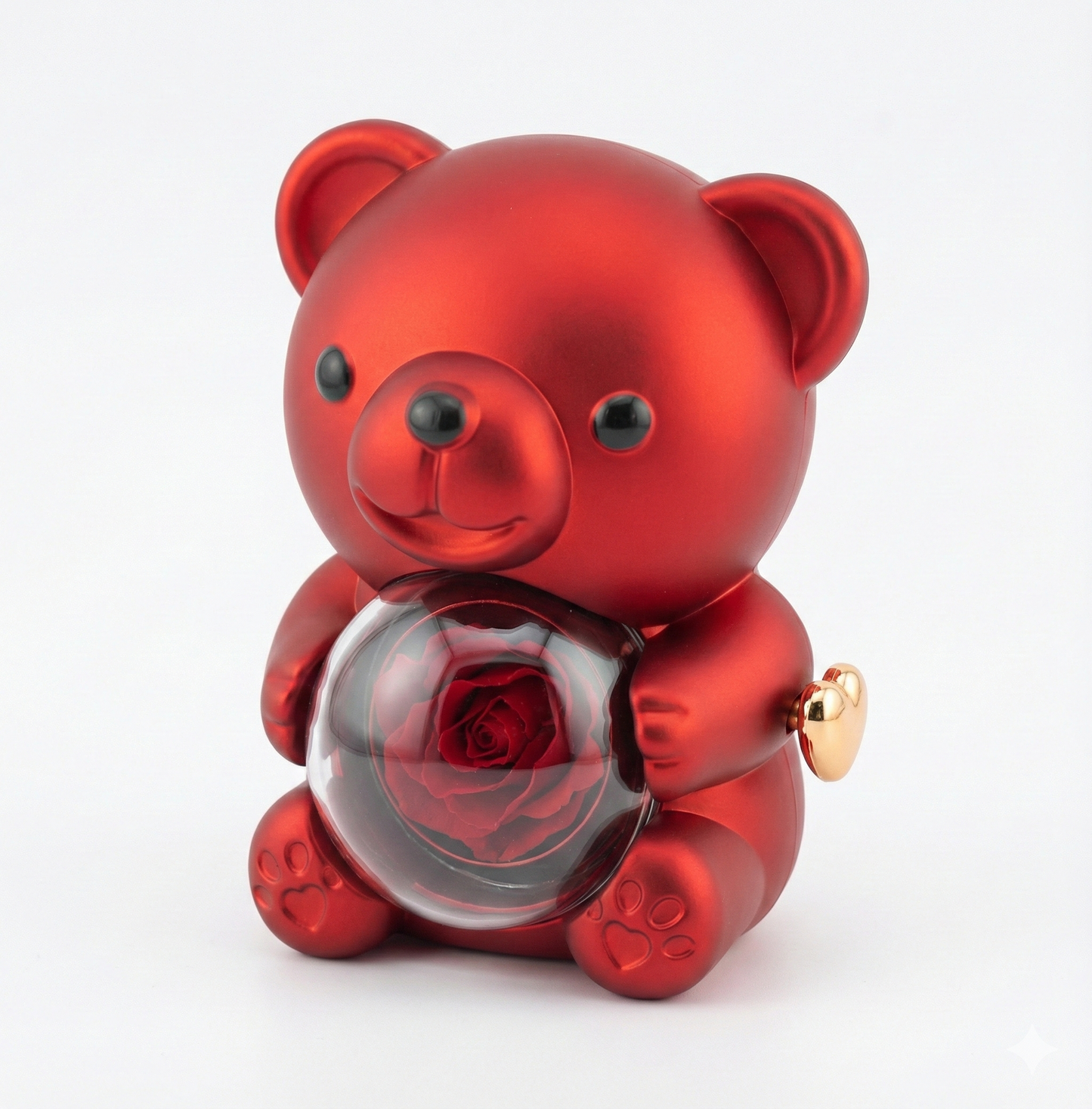 Mini Delicate Heart Engraved Necklace Lovely Bear Jewelry Boxes Valentine'S Day Mother Day Birthday Gift Paper Bag Set My Store