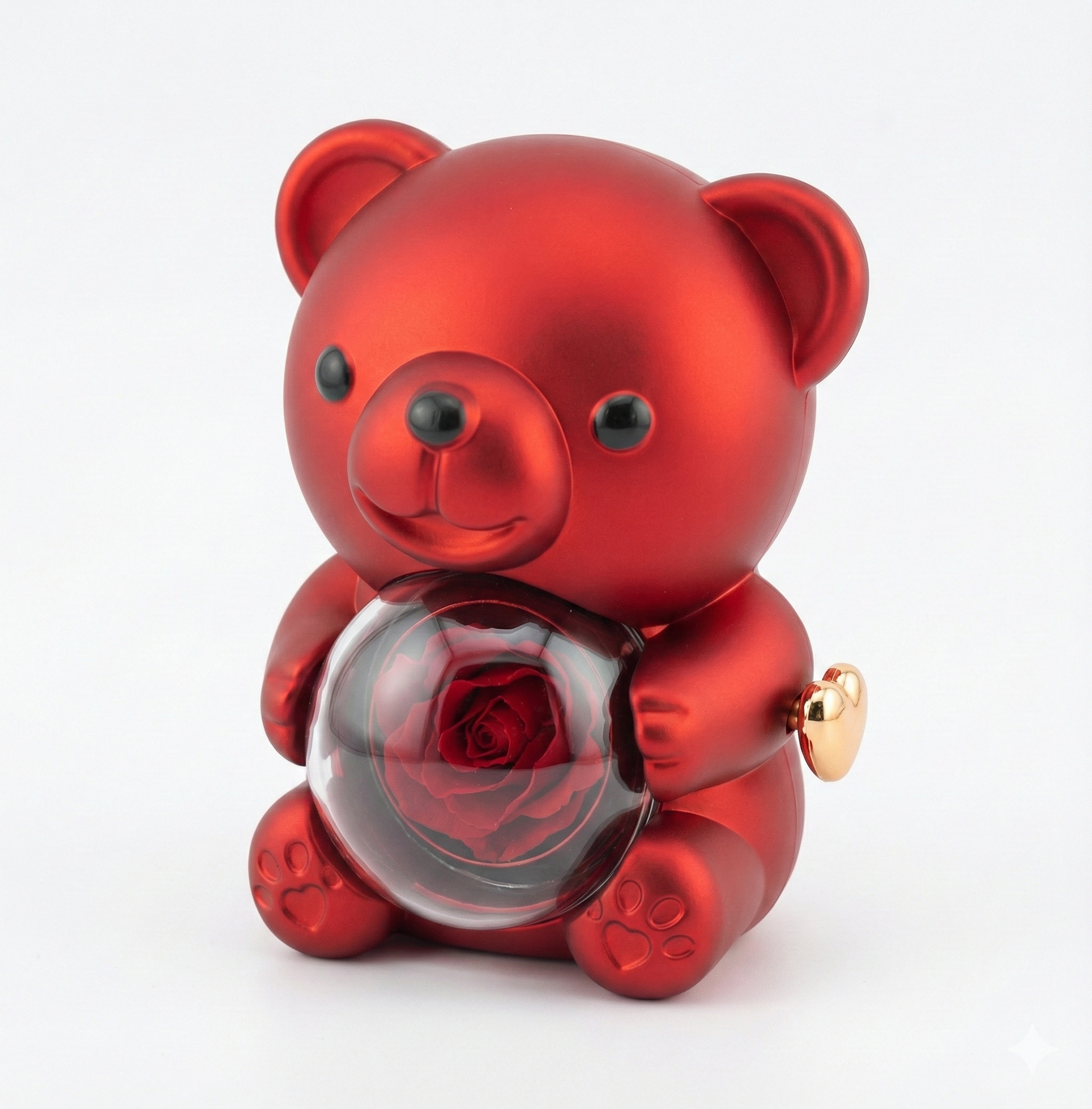 Mini Delicate Heart Engraved Necklace Lovely Bear Jewelry Boxes Valentine'S Day Mother Day Birthday Gift Paper Bag Set My Store